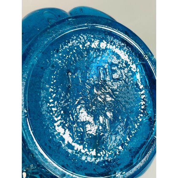 Italian Mid Century Electric Blue Grape Decanter w/ Stopper Made in Italy MCM - Picture 6 of 6